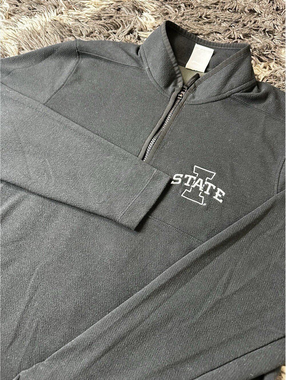 Nike Dri-Fit Iowa State Cyclones 1/4 Zip Pullover Jacket Mens M Black Big 12